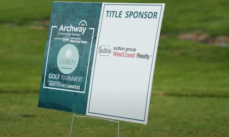 Signage for the Archway Community Services Charity Golf Tournament